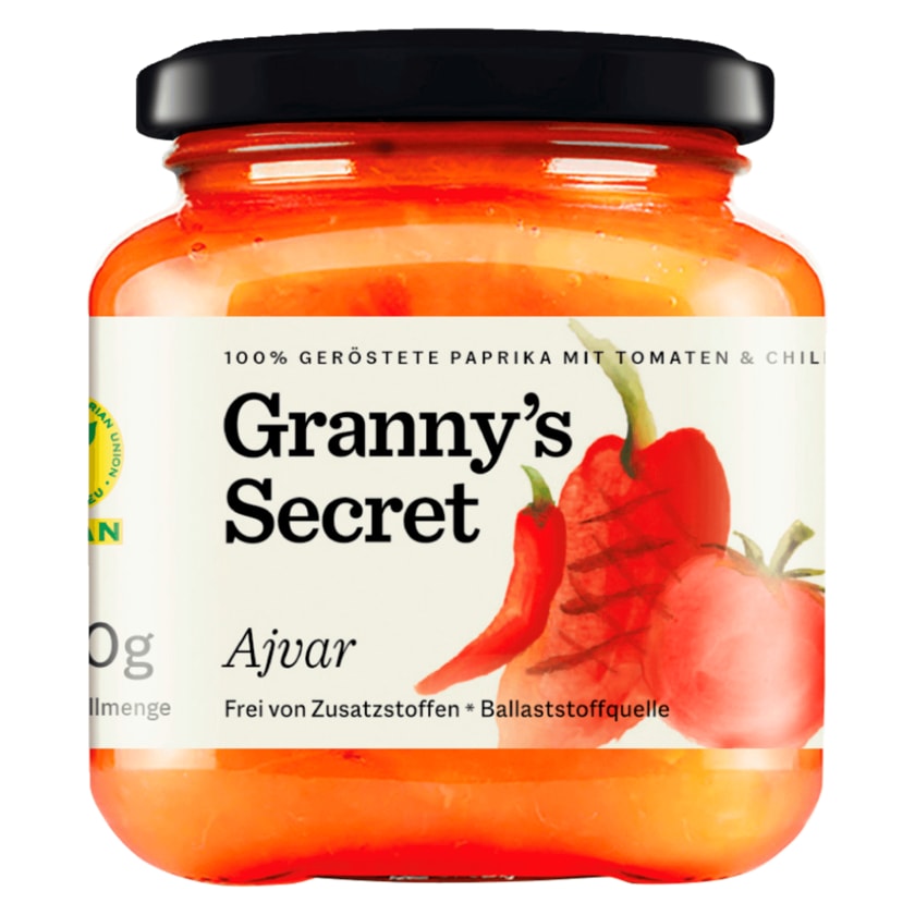 Granny's Secret Ajvar Geröstete Paprika mit Tomaten & Chili 200g